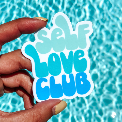 Self Love Club Sticker Blues